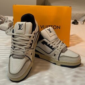 Louis Vuitton Cream and Black Men's Sneakers